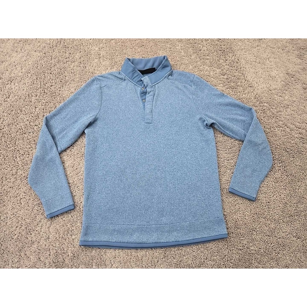 Under Armour Pullover Mens‎ M Blue 1/4 Snap Storm SweaterFleece Loose Golf